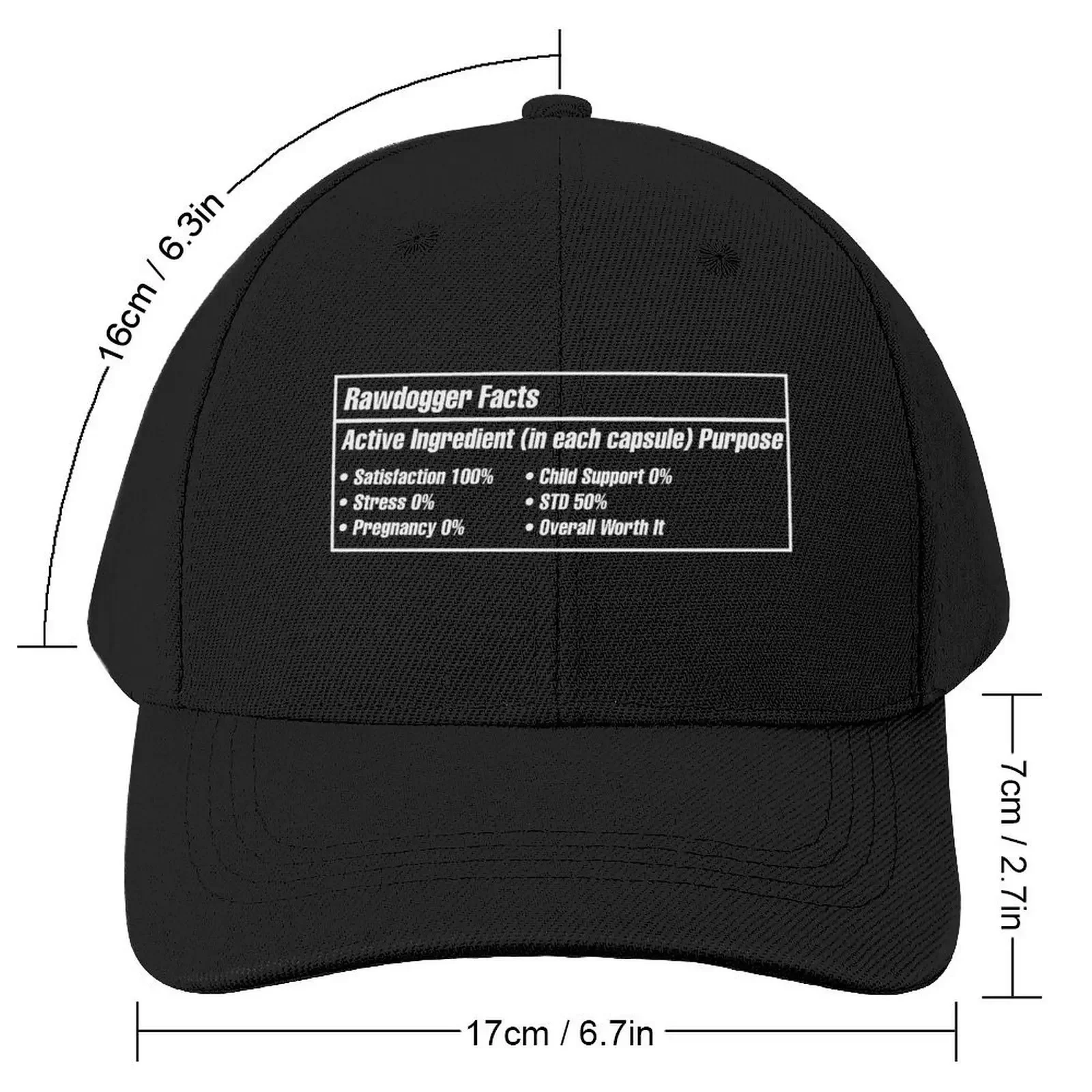 Professional Rawdogger Facts JiDion Baseball Cap Sun Cap dad hat Mountaineering Women Hats Men's