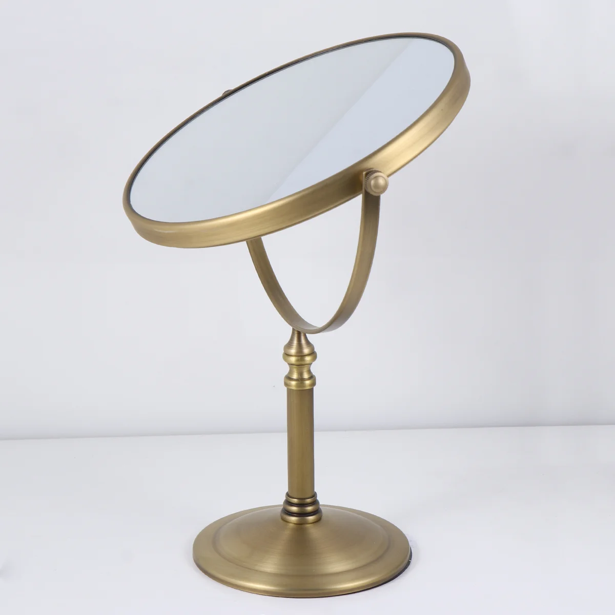 Mirror Vanity Magnifying Side Golden  Table Double Magnification 3X Stand Swivel Home Two Bathroom Shaving Beauty Vintage