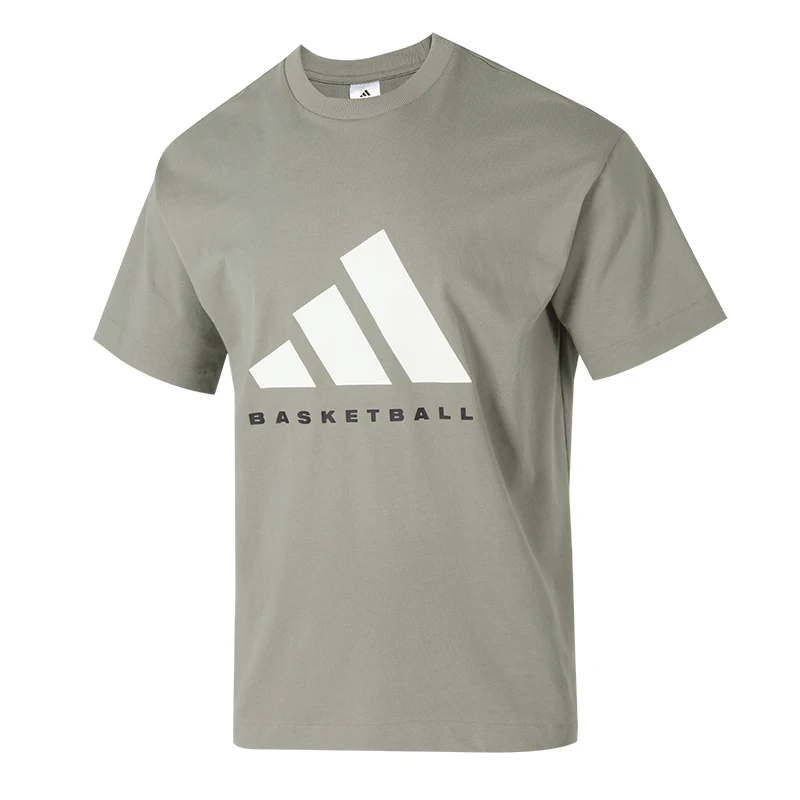 

Adidas Ios Bb Teet Men's and Women's Couple's Sportswear Fitness Training Plaid Breathable Casual Wear Short Sleeve Jd6127