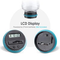 1 Piece Piggy Bank Coin Money Box Coins Storage Box Jar 1.8L Counter Electronic Digital LCD Counting D-AT30