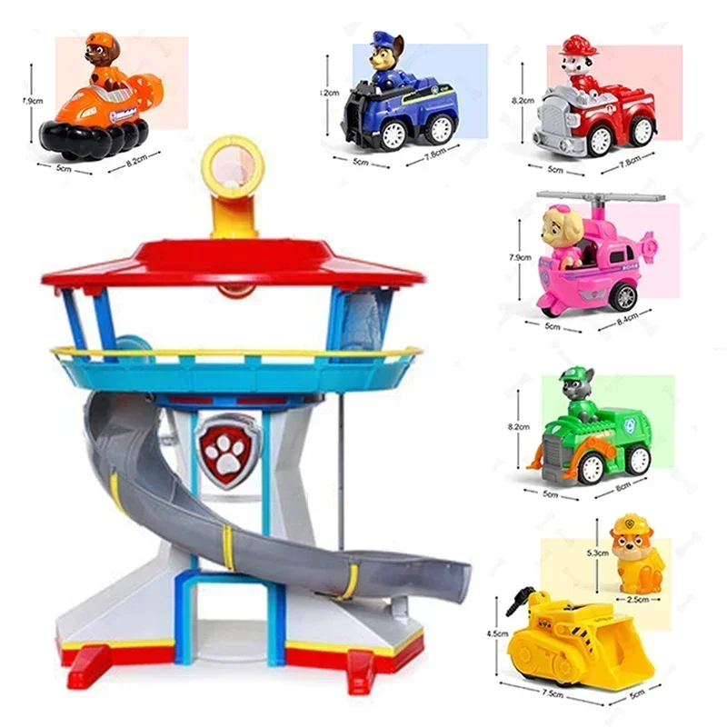Paw Patrol Speelgoedset Cartoon Anime Figuren Patrol Canine Chase Skye Rebound Fiets Woondecoratie Kinderen Kerst Verjaardagscadeaus