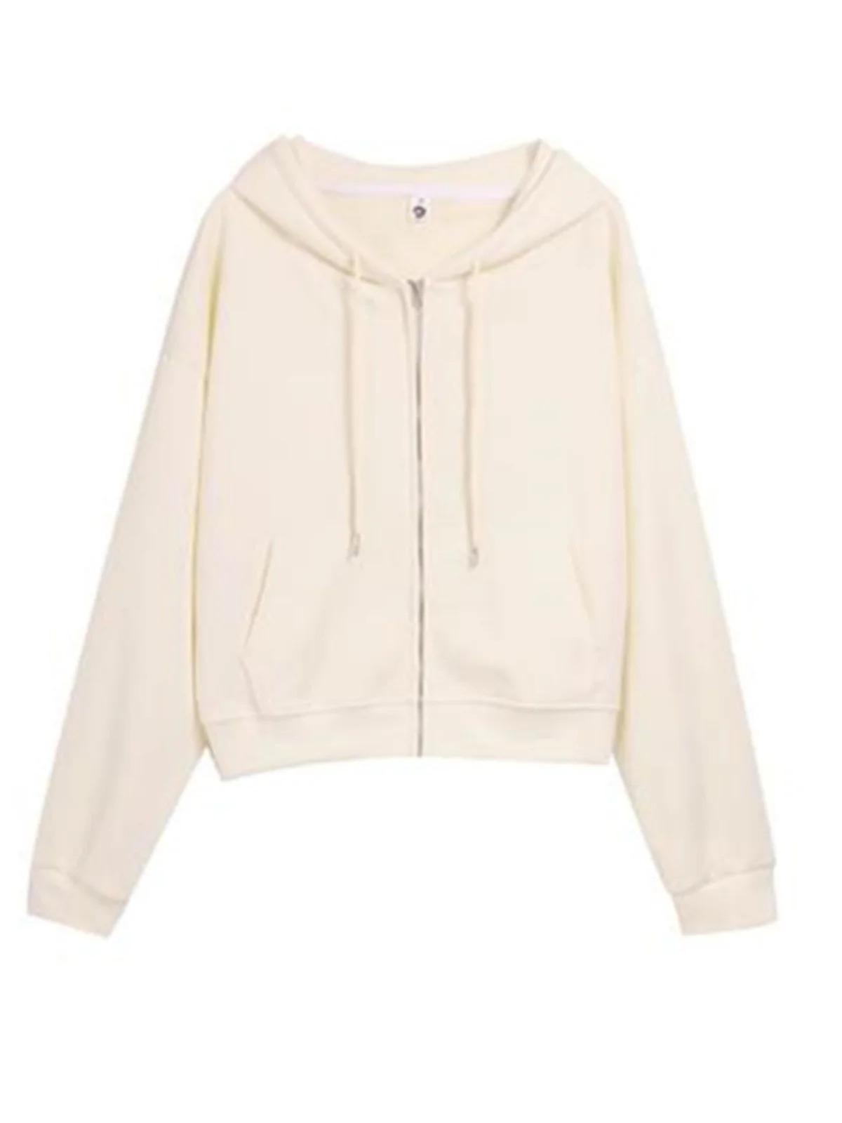 Sweat-shirt à capuche et fermeture éclair pour femme, surdimensionné, paresseux, Cardigan, manteau, printemps-automne, confortable, en coton, Long, nouvelle collection 2025