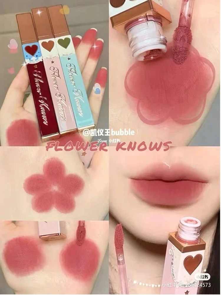 Flower Know Circus Velvet Mist Lip Mud Light Velvet Long-Lasting White Plain Face Daily Milk Tea Color Student Lip Lacquer