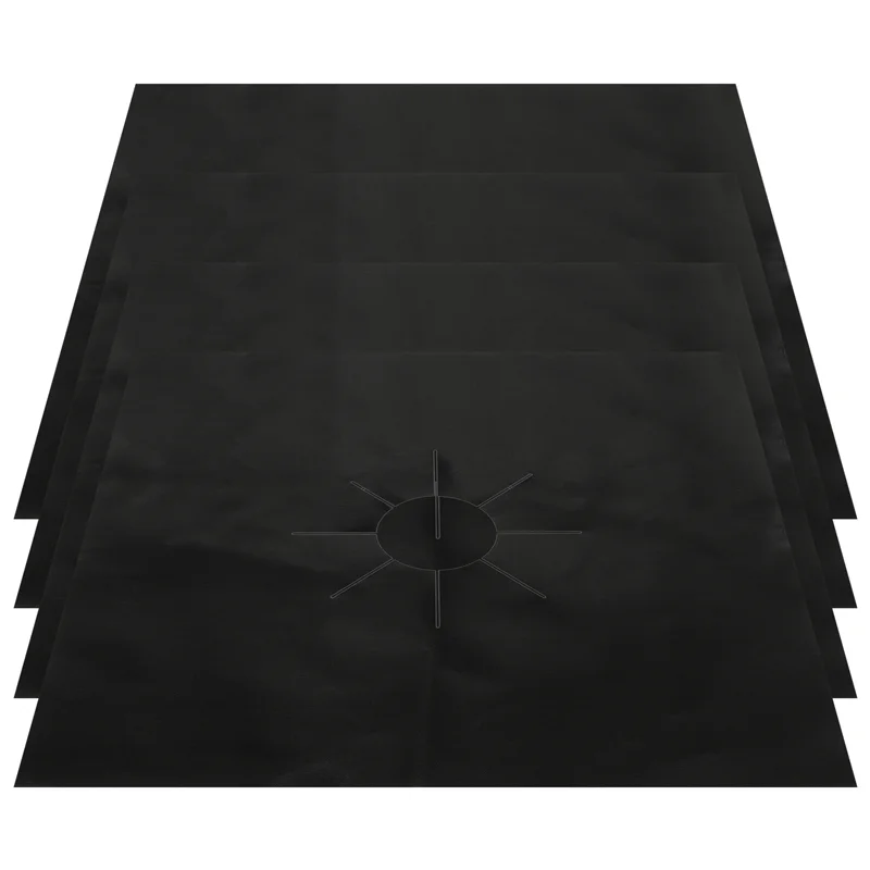 M04K 4-pits hoezen, herbruikbare kachelafdekking, antiaanbakbrandervoering, warmte-isolatiepad voor gasfornuis