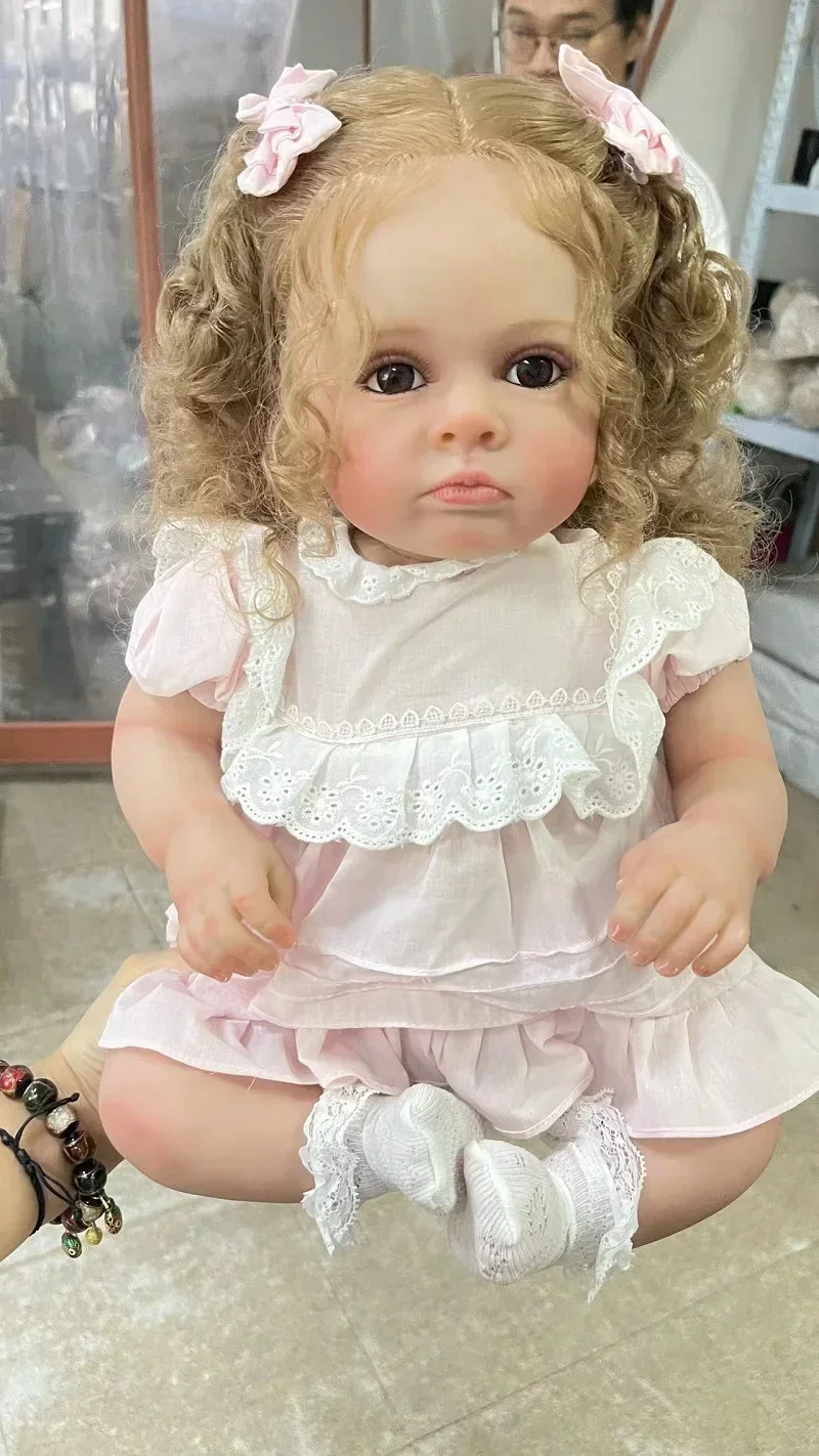 

24Inch 60cm Toddler Doll Tutti Princess Girl Lifelike Soft Touch 3D Skin Art Doll with Hand Root Hair