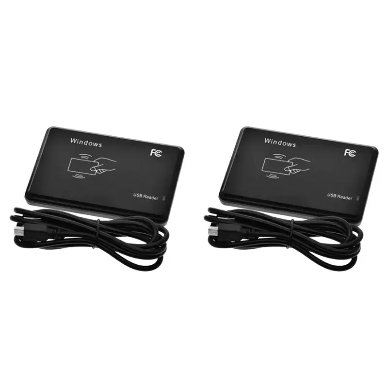 【PRIX CHAUD!】 2X lecteurs RFID USB 125Khz EM4100 ID lecteur de carte à puce de sensibilité sans contact TK4100 Support système de fenêtre lecture RFID