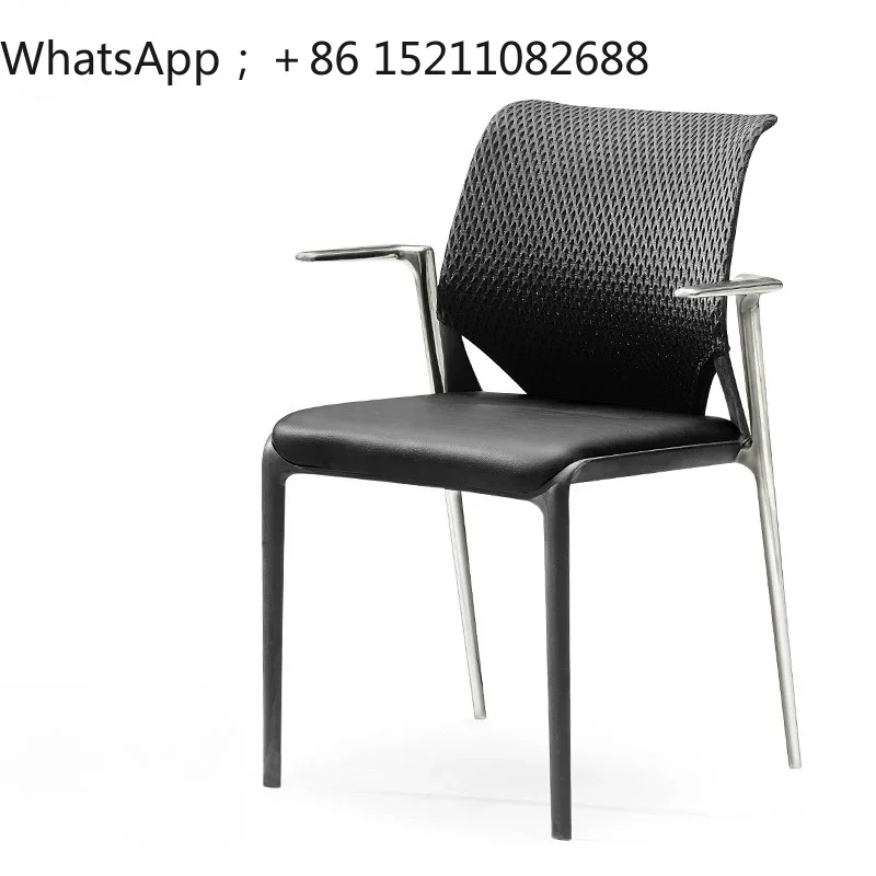 LLY simple modern new mesh conference chair household plastic office chair meeting chair aluminum alloy armrest
