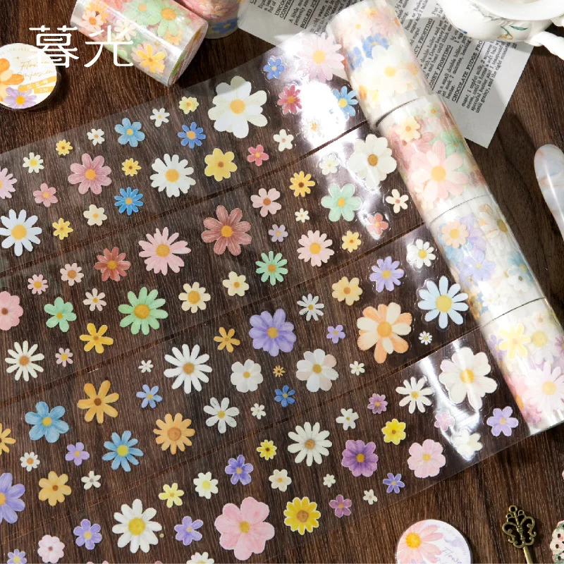 

1pcs/1lot Decorative Adhesive Tapes Daisy Notebook Mask Tapes Scrapbooking DIY Paper Japanese Stickers