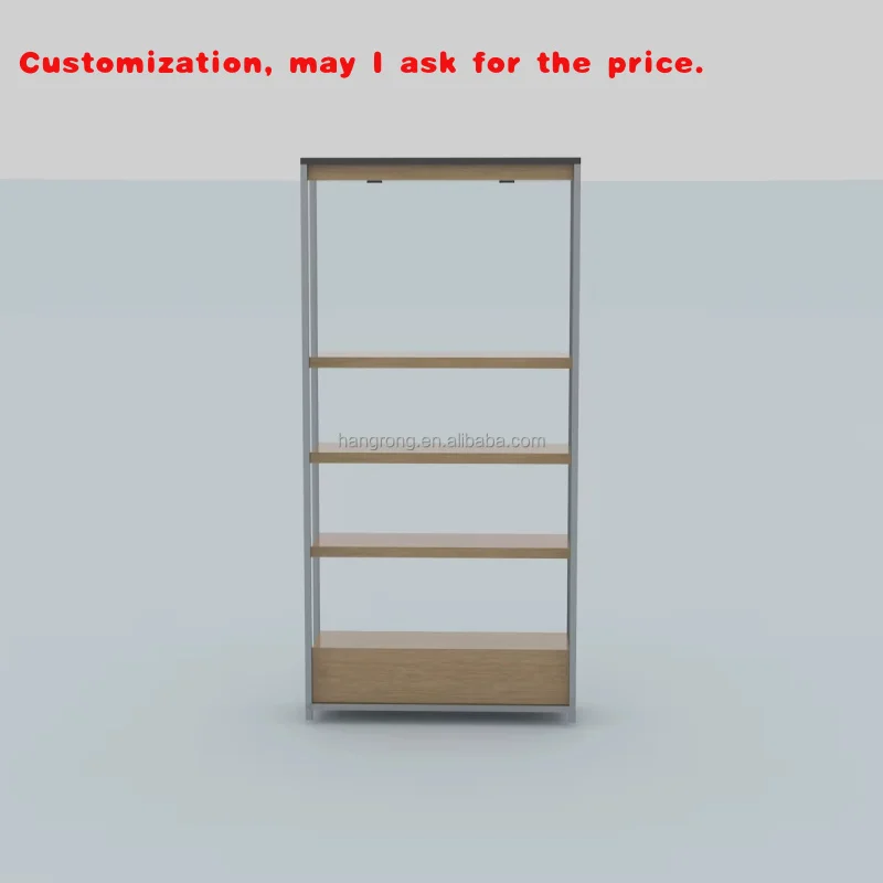 

custom.Light Duty Supermarket Metal Display Stand with Stainless Steel Storage Rack Made of Iron and Wood