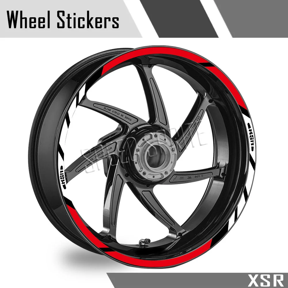 For YAMAHA XSR 900 XSR700 xsr155 xsr 125 Reflective Wheel Sticker Hub Decals Rim Stripe Tape Decorative Accessories Waterproof