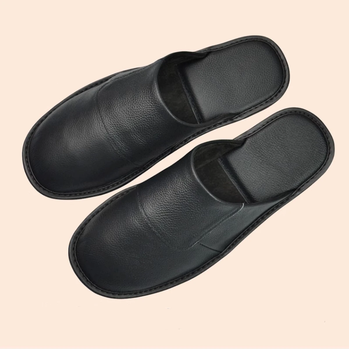 

Men Women Luxury Fashion Slippers Cow Split Leather Handmade Home Spring Slip On Soft Comfy Black Brown Indoor Flat Shoes Casual