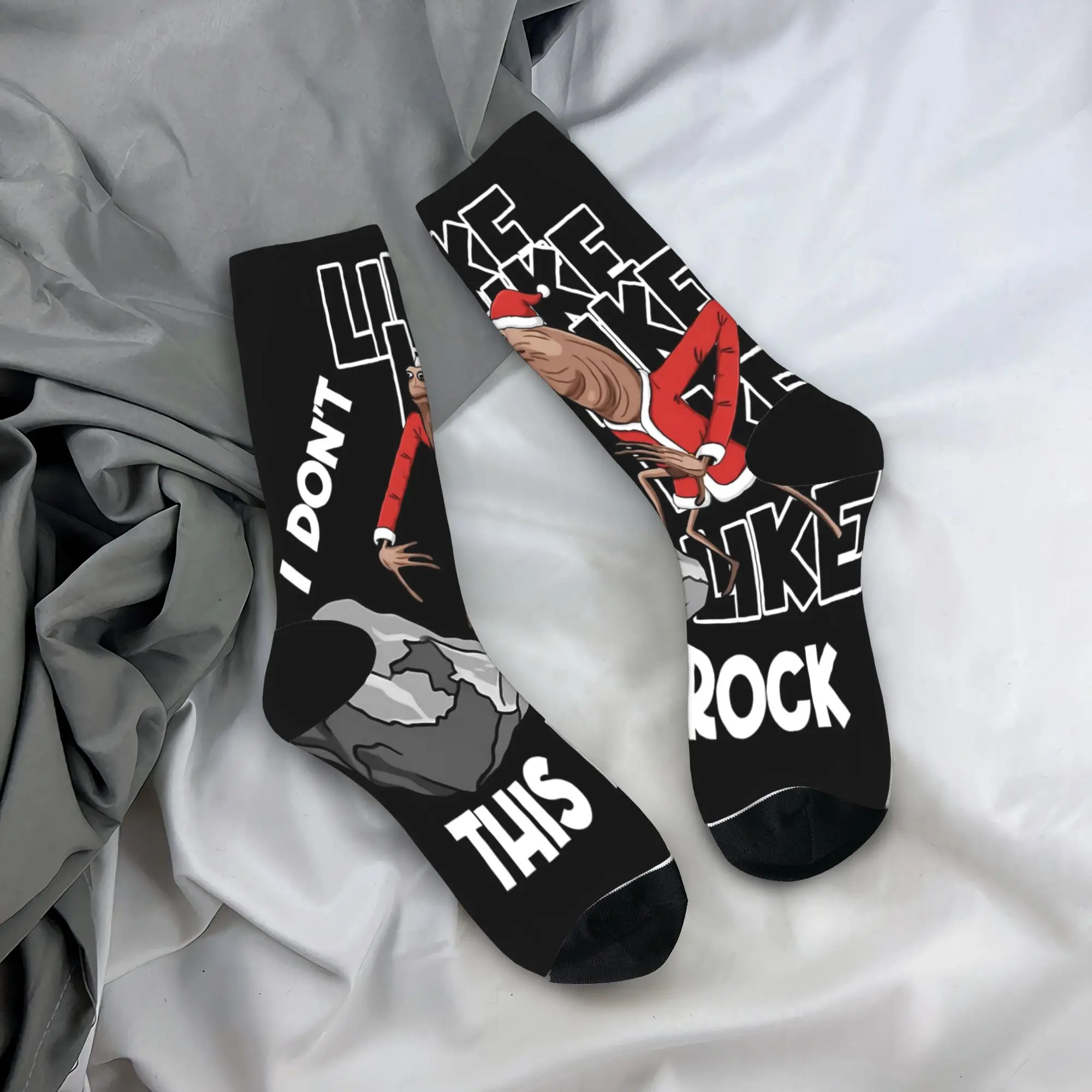 Funny marcus the worm satan claus Christmas hat Stockings Couple Socks Soft Harajuku Socks Autumn Outdoor Anti Skid Design Socks