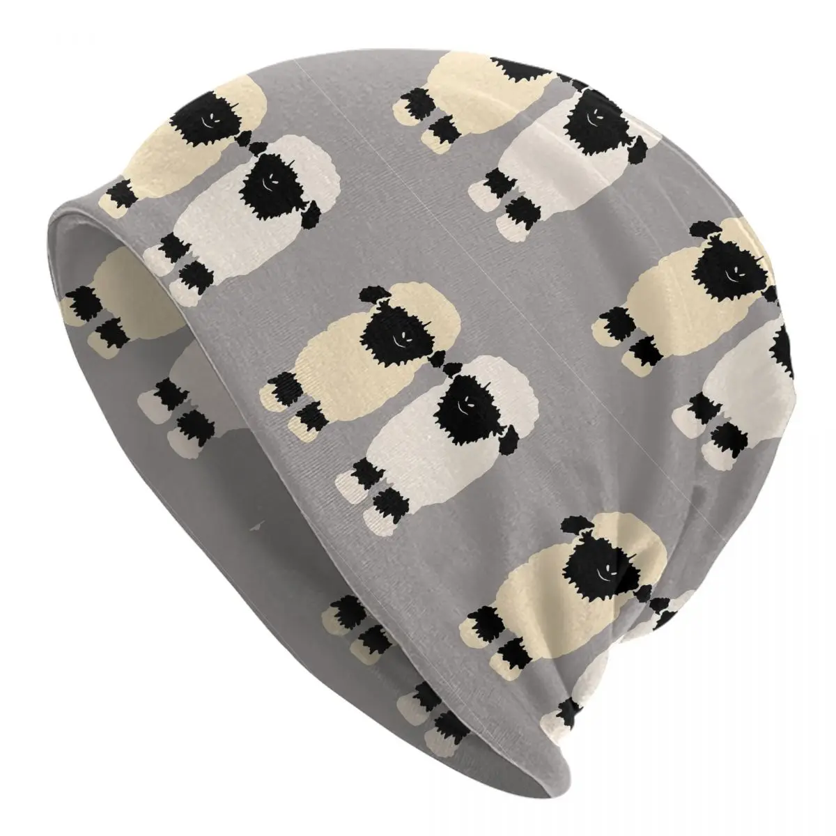 Valais Black Nose Sheep Friends Men Women Adult Beanies Caps Knitting Bonnet Hat Warm Fashion Autumn Winter Skullies Hats