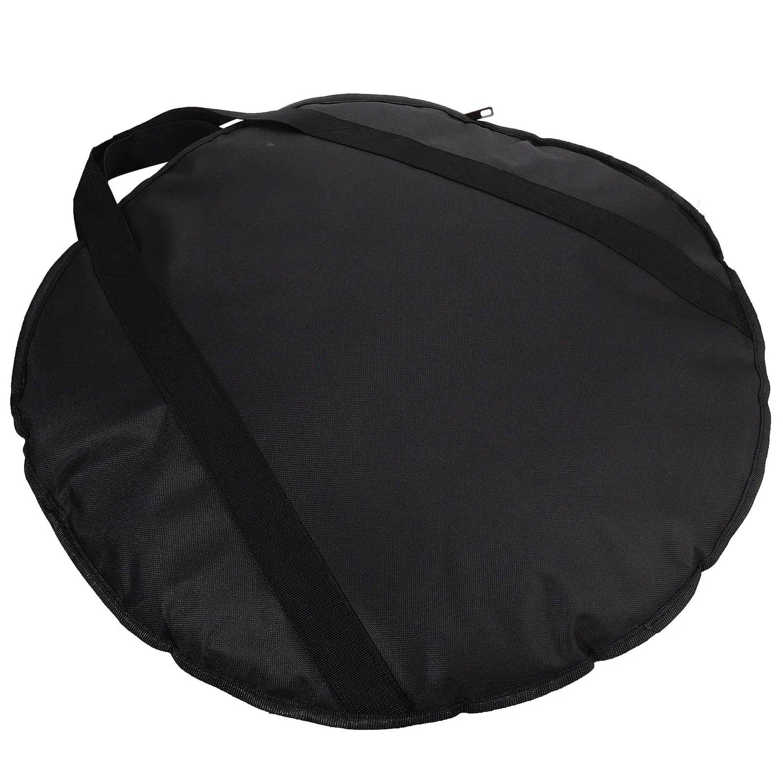 

Cymbal Bag Large Round Storage Pouch Black Durable Oxford Handheld Tote Instrument Container Accessories Organizer Travel Size