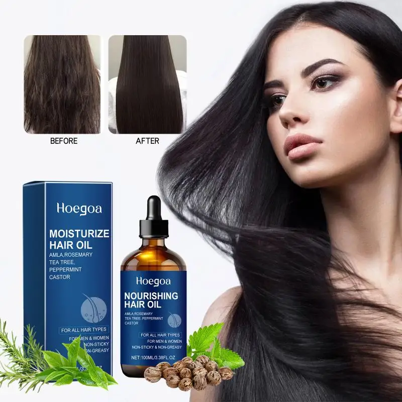 Hoegoa Nourishing Hair Care Essential Oil Repair Dry Frizzy Hair Ends Nourish Moisturize Smooth Hair Care Oil