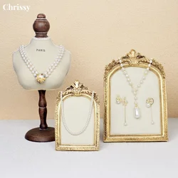 Creative European golden colour soft package earrings earrings display board accessories receive jewelry props display frame