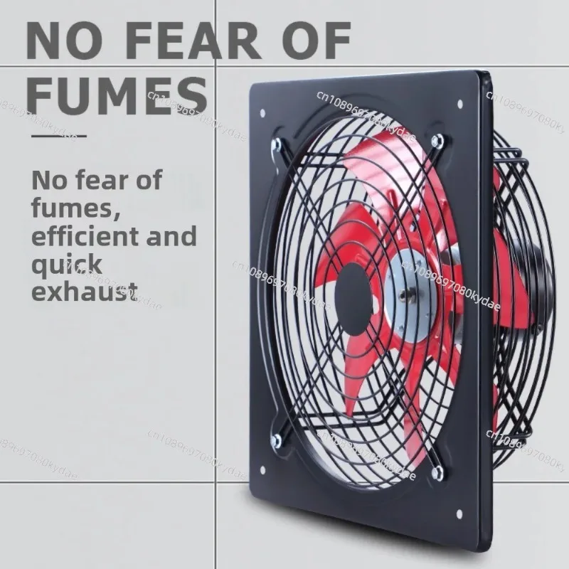 Exhaust Fan Kitchen High speed Powerful Window Ventilation Fan Warehouse Household Silent Exhaust Fume 2800r/min Dual Mesh Cover