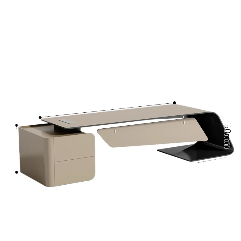 

President's office desk and chair combination, light luxury modern high-end atmospheric boss table