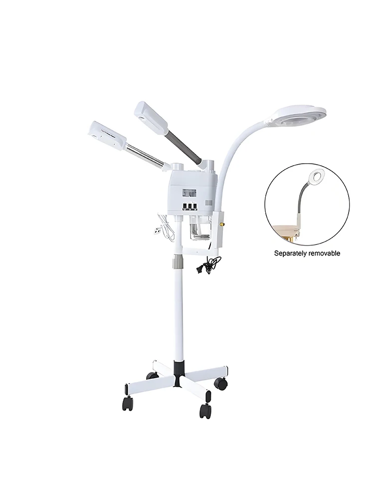 Facial Steamer Hot Cold Steam Vaporizer Ozon 3 in 1 Nano Ionische Upgrade Luchtbevochtiger Met 8X LED Vergrootglas Lamp Schoonheidssalon Spa - afbeelding 2