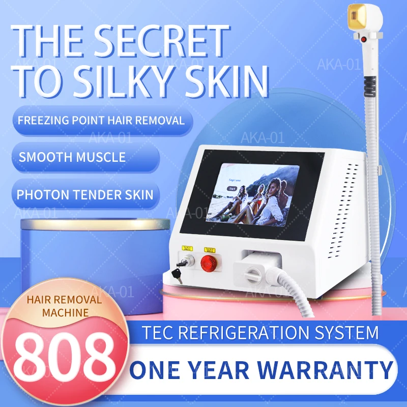 

2024 Newest Portable 808 Diode Laser Permanent Hair Removal Beauty Machine Body Hair Removal Tender Skin