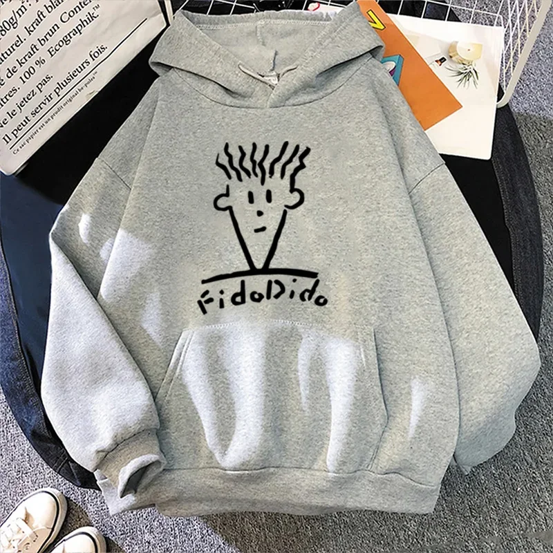 Autumn and Winter Casual Fashion Hooded Sweatshirt Fido Dido Popular Drink Print Streetwear Clothes Men's Hooded Sweatshirt