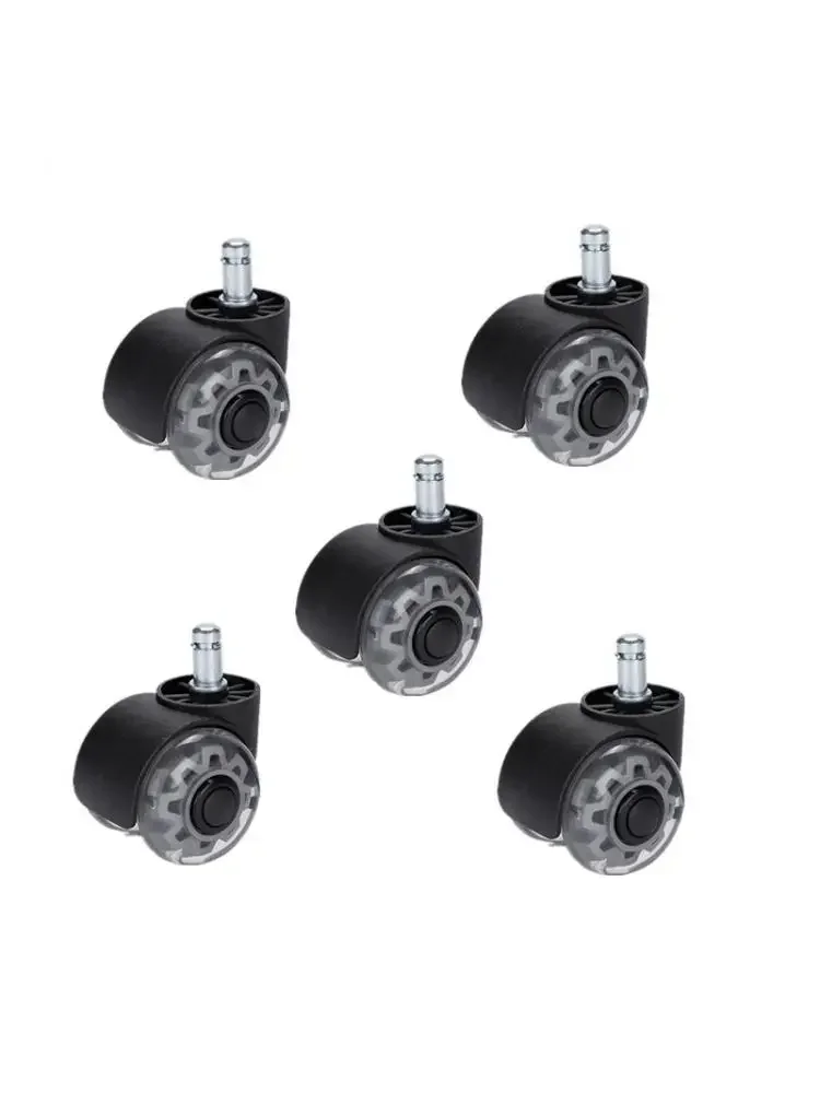 

5 Pcs/Lot 2 Inch Black/White Office Chair Transparent Wheel Swivel Computer Castor Electric Casters