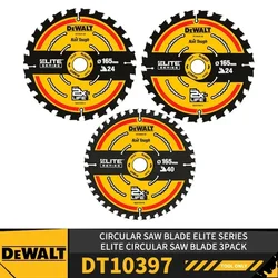 DEWALT DT10397 hoja de sierra Circular de 165MM serie ELITE: hoja de sierra Circular ELITE 2x165MM 24T 1x165MM 40T paquete de 3 accesorios para herramientas