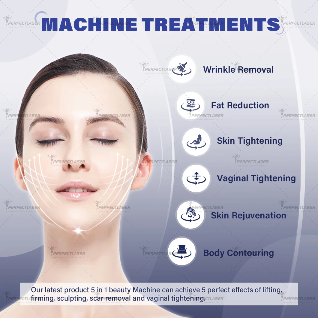 Perfectlaser 5 en 1 12D Machine de Lifting du visage Vmax Anti-âge Liposonix corps minceur resserrement Vaginal rajeunissement de la peau du visage