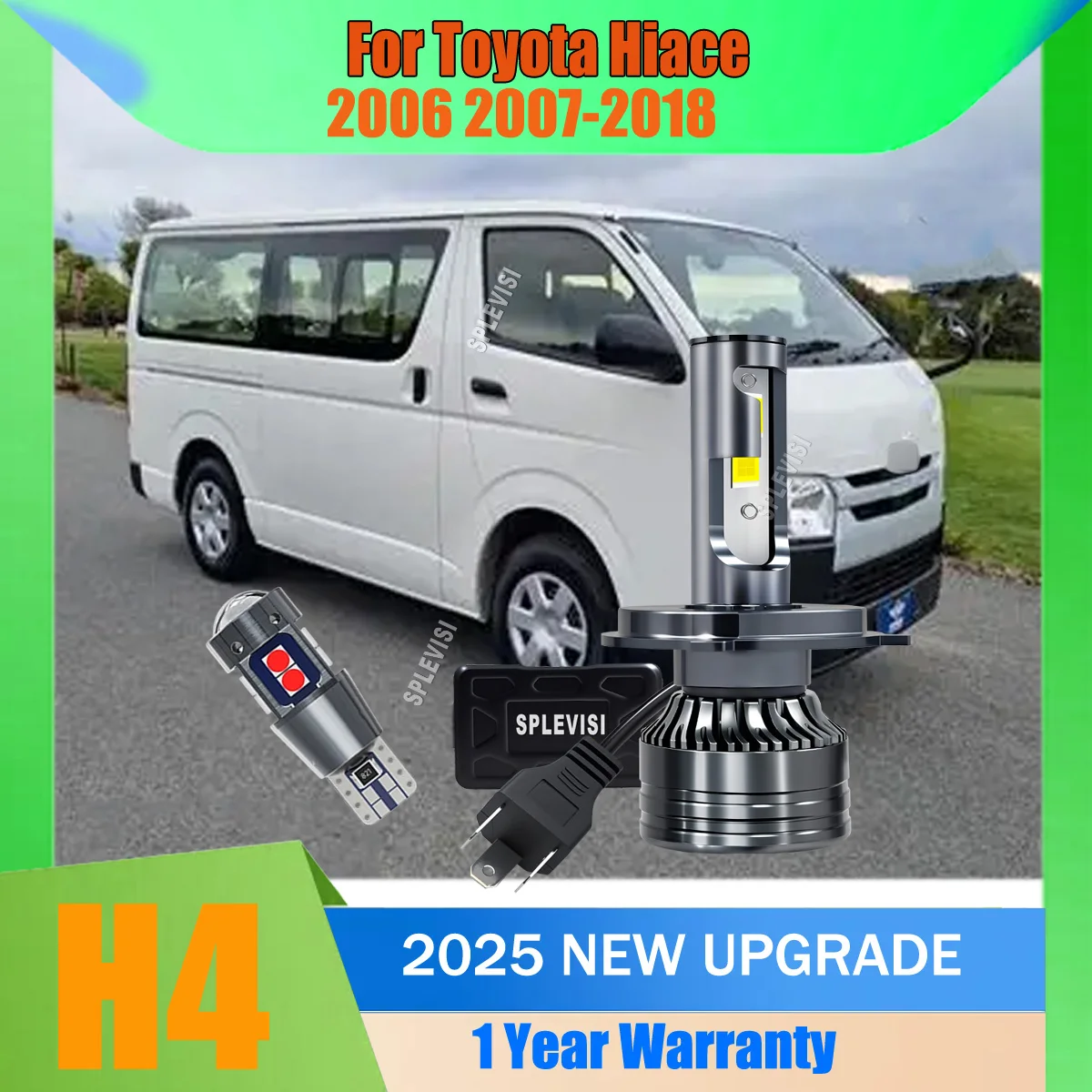 

12v H4/9003/HB2 Headlamp 50000Hrs Long Service Life For Toyota Hiace 2006 2007 2008 2009 2010 2011 2012 2013 2014 2015 2016-2018