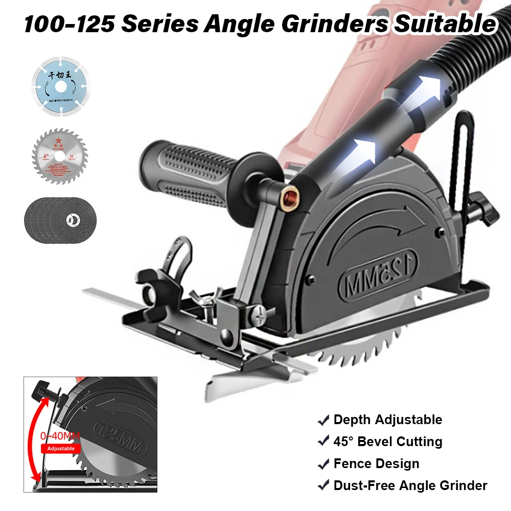 

Angle Grinder to Cutter Converter Stand - 100-125mm Multi-Function Grinder Stand Base with Saw Blade Set for Wood Metal Tile
