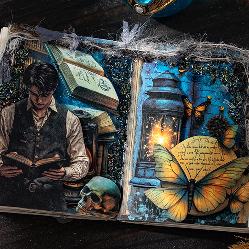 ورق مادة شخصية الهالوين من Mr. Paper 50 ورقة/عبوة من سلسلة الكتب السحرية الساحرة المواد السحرية هدية عيد الهالوين العائلية