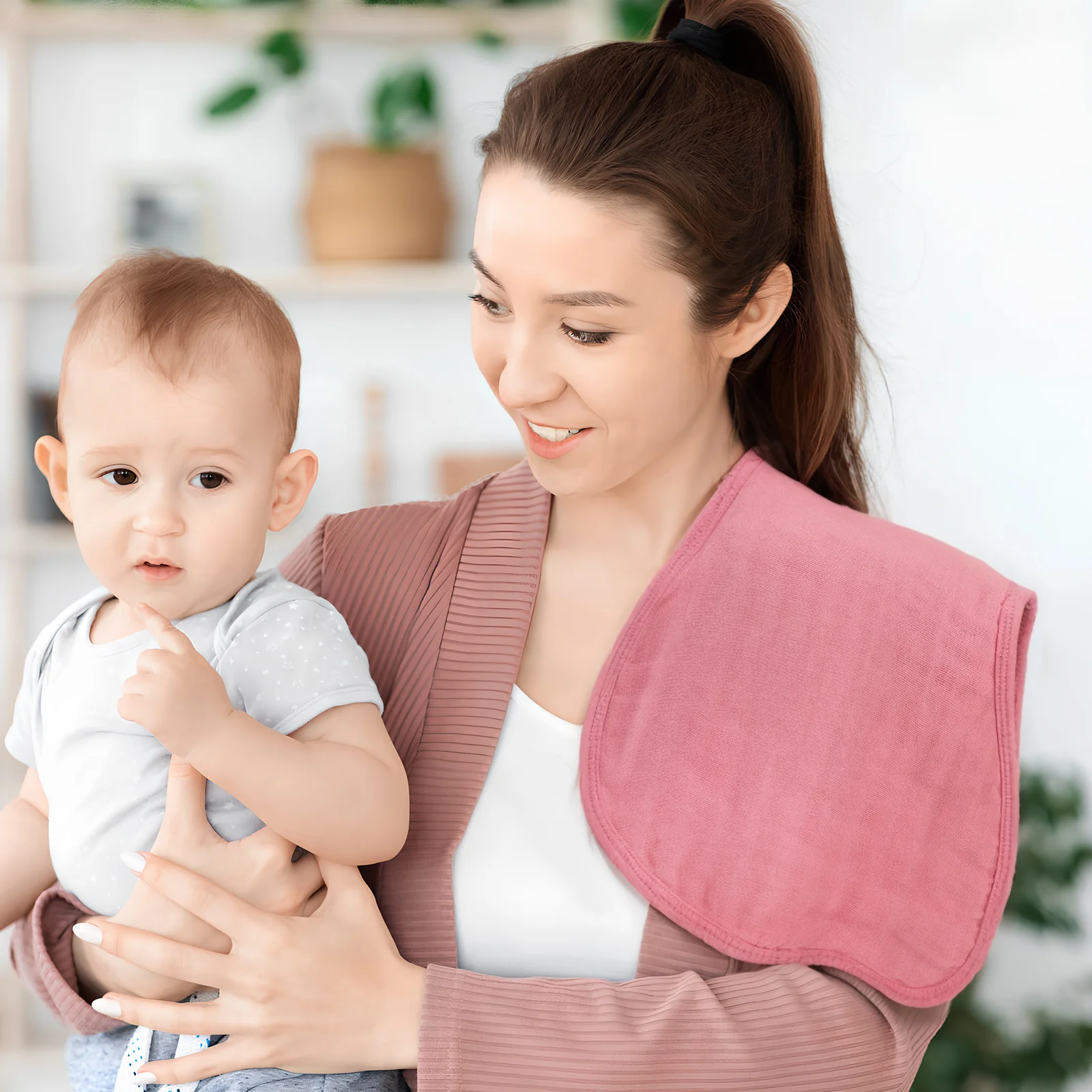 3 قطعة ملابس التجشؤ القطن الطفل المرايل سميكة لينة ماصة الترويل المرايل مناشف الطفل الوليد المناشف متعددة الأغراض #4