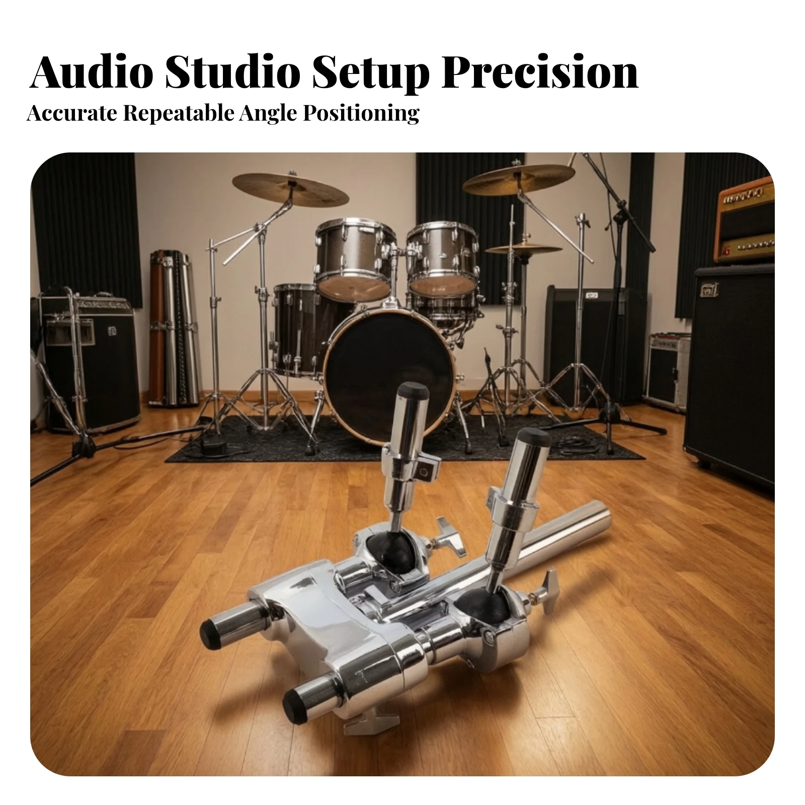 Drum Stand Connector Compact Drum Hardware Connector Heavy-Duty Secure for Drummers, Rehearsal Studio, Stage