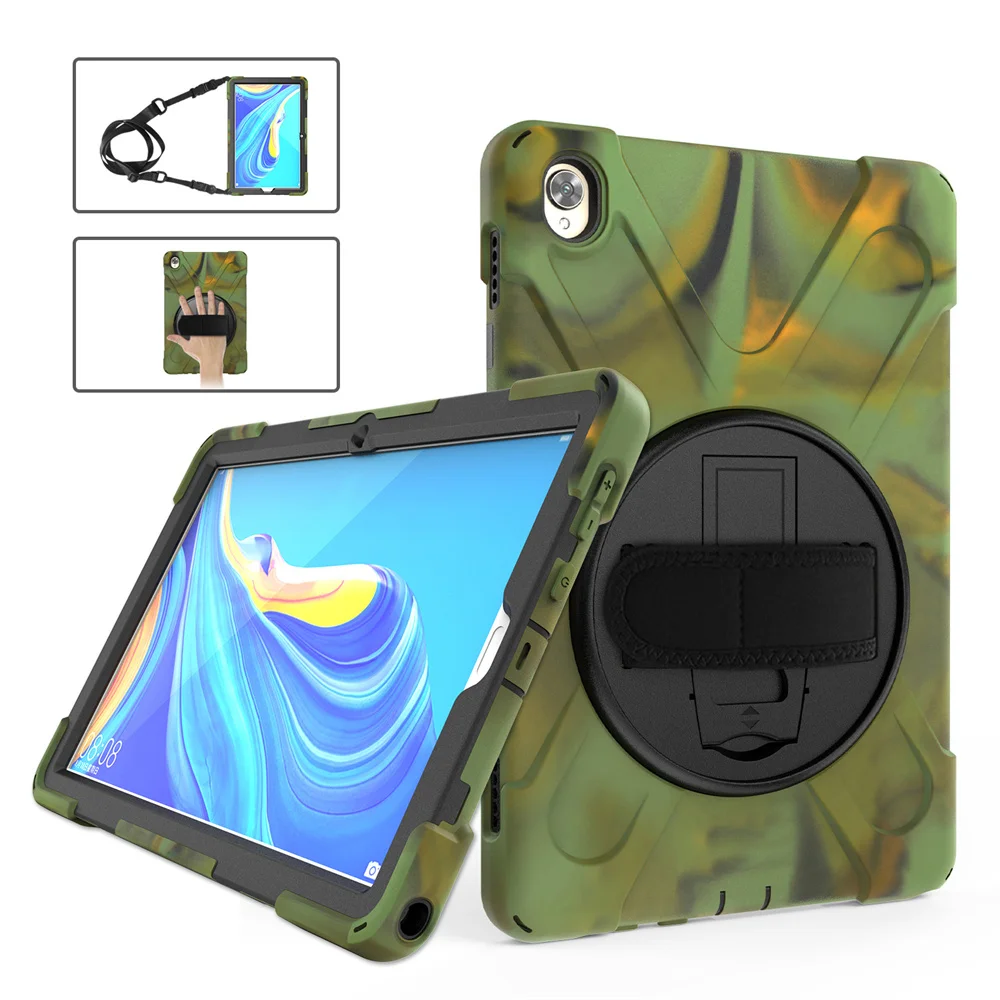Armor Tab Case for Huawei Mediapad M5 Pro M6 Matepad Pro 10.8inch 360 Hand Strap Shockproof Stand For Huawei Matepad 10.4 Cover