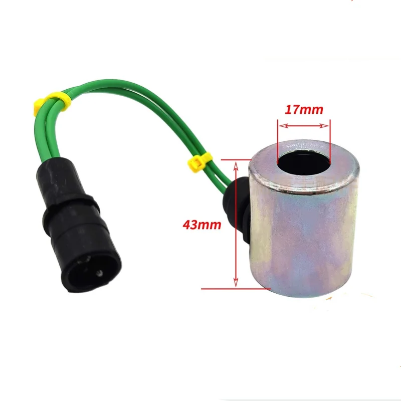 Pala per escavatore Caterpillar 140H Bobina elettrovalvola 24V Inserto rotondo adatto per pala per escavatore Caterpillar