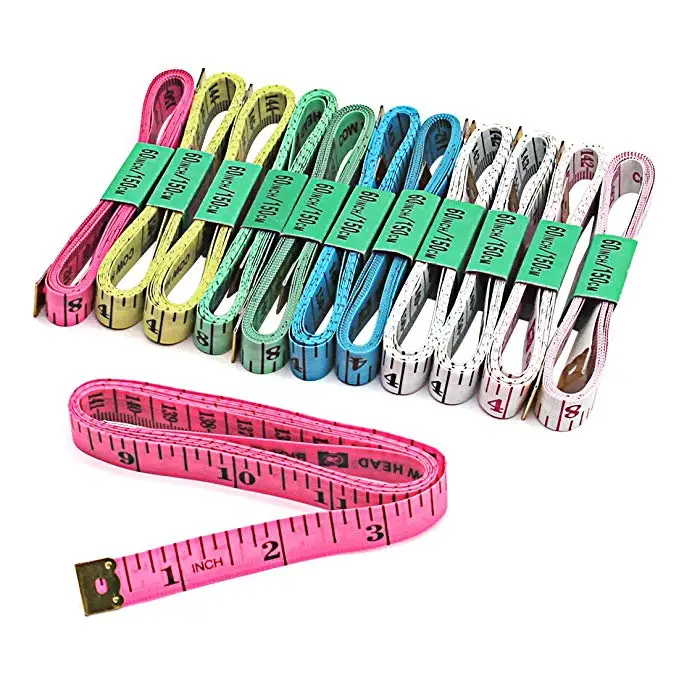 1.5m Body Measuring Ruler Sewing Tailor Tape Measure Mini Soft Flat Ruler Centimeter Meter Sewing Measuring Tape Random Color