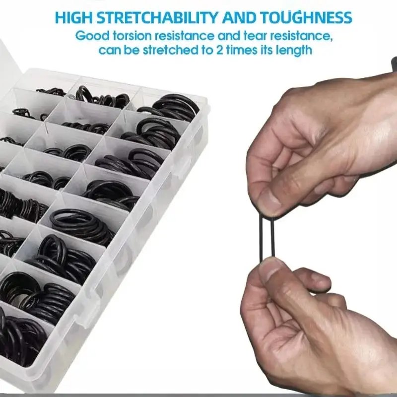 1200Pcs NBR O-Ring Set Nitrile Rubber High Pressure Sealing Gaskets for Construction Plumbing Installation Work