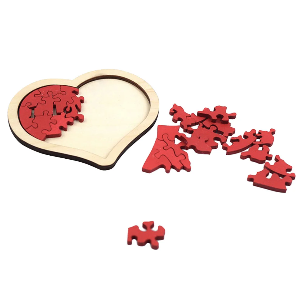 

Mothers Day Puzzles Love Jigsaw Educational Valentines Heart Shape Wooden Kids Toy