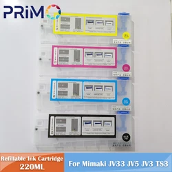 220ML Empty Refillable Ink Cartridge NO Chip For Roland BN-20 SolJet PRO II SP-i Series Mimaki JV33 JV5 JV3 TS3 Eco Solvent