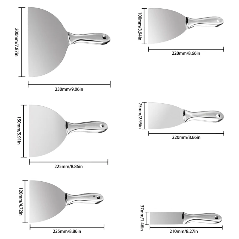 Joint Knife Stainless Steel Scraper Putty Knife Spackle Knife for Smooth Wall Floor Plaster Scraping Tool Rust Resistant