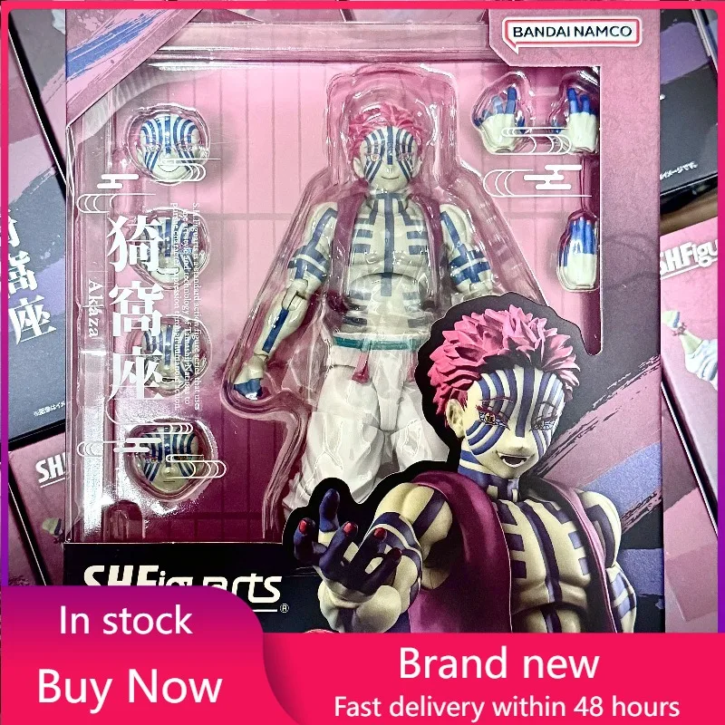 

In Stock Bandai S.H.Figuarts Demon Slayer Akaza Model Kit Anime Action Fighter Finished Model Gift for Children