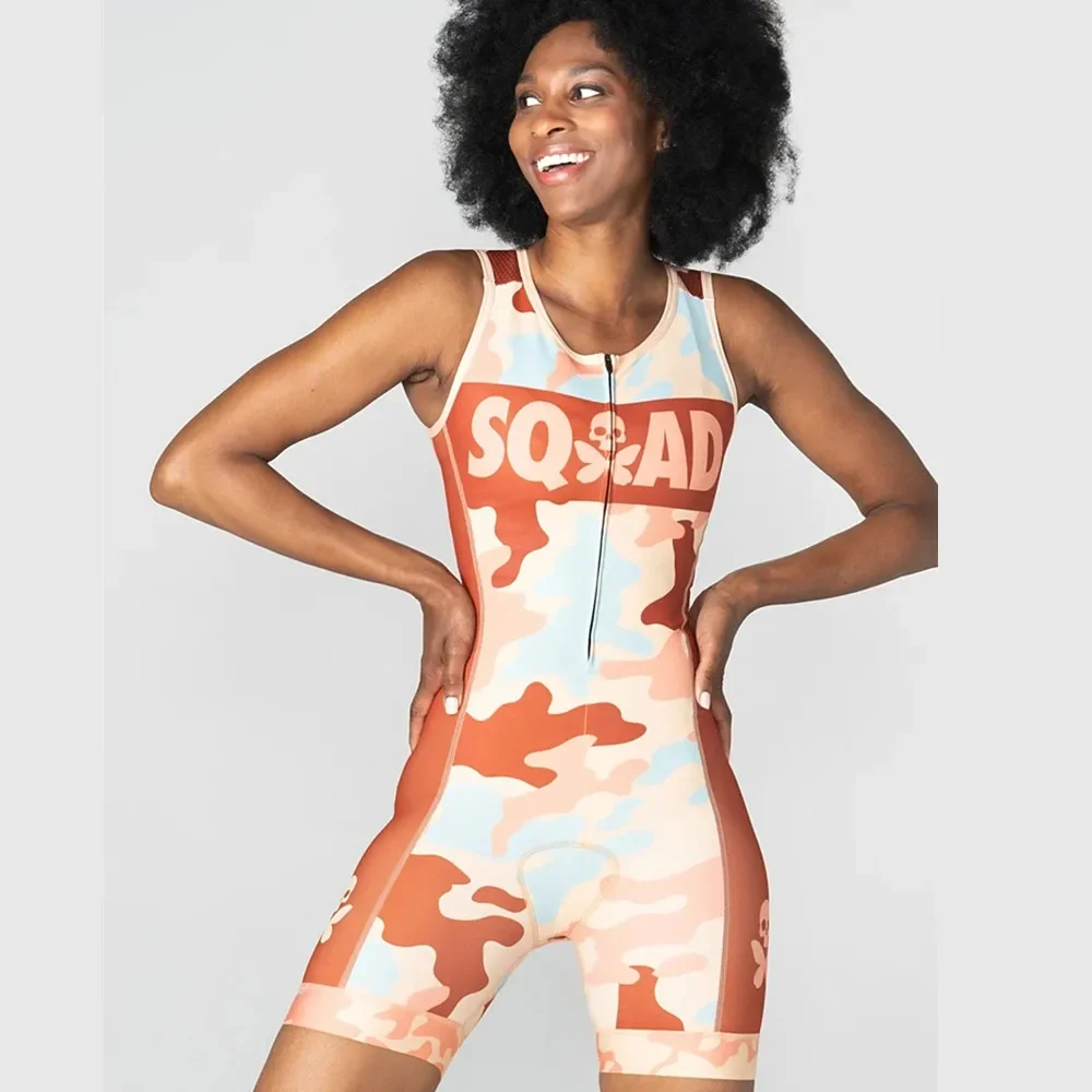 

2026 женский велосипедный комбинезон для триатлона, летние купальники без рукавов, велосипедный костюм на заказ, одежда для велоспорта, комбинезон