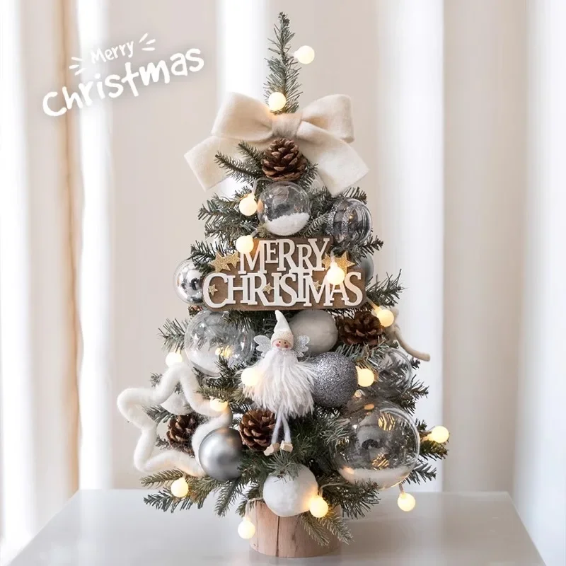 2024 new Christmas tree simulation home creative premium ins desktop Christmas decoration DIY easy storage ornament