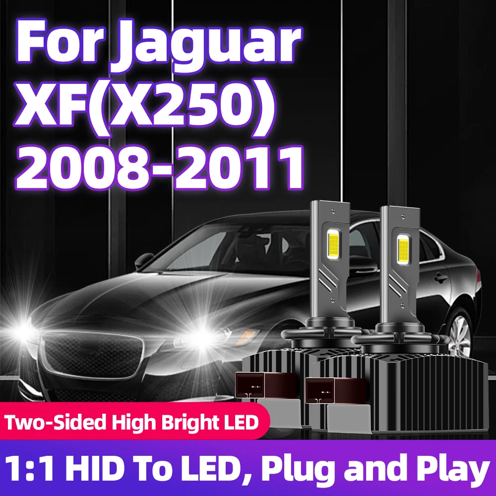 

For Jaguar XF(X250) 2008 2009 2010 2011 Replace D1S Headlights 30000LM Auto Bulbs Two-sided 110W Car Lamp HID to LED Headlamps