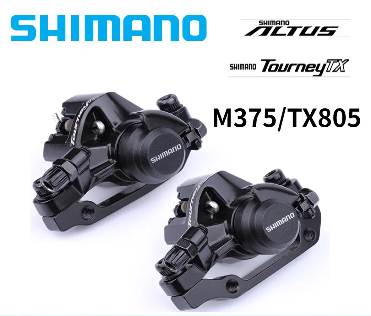 Shimano BR-M375 TX805 Mechanical Disc Brake Calipers for Acera Alivio Deore with Resin Pads M375 caliper w/n G3 HS1 RT56 Rotor