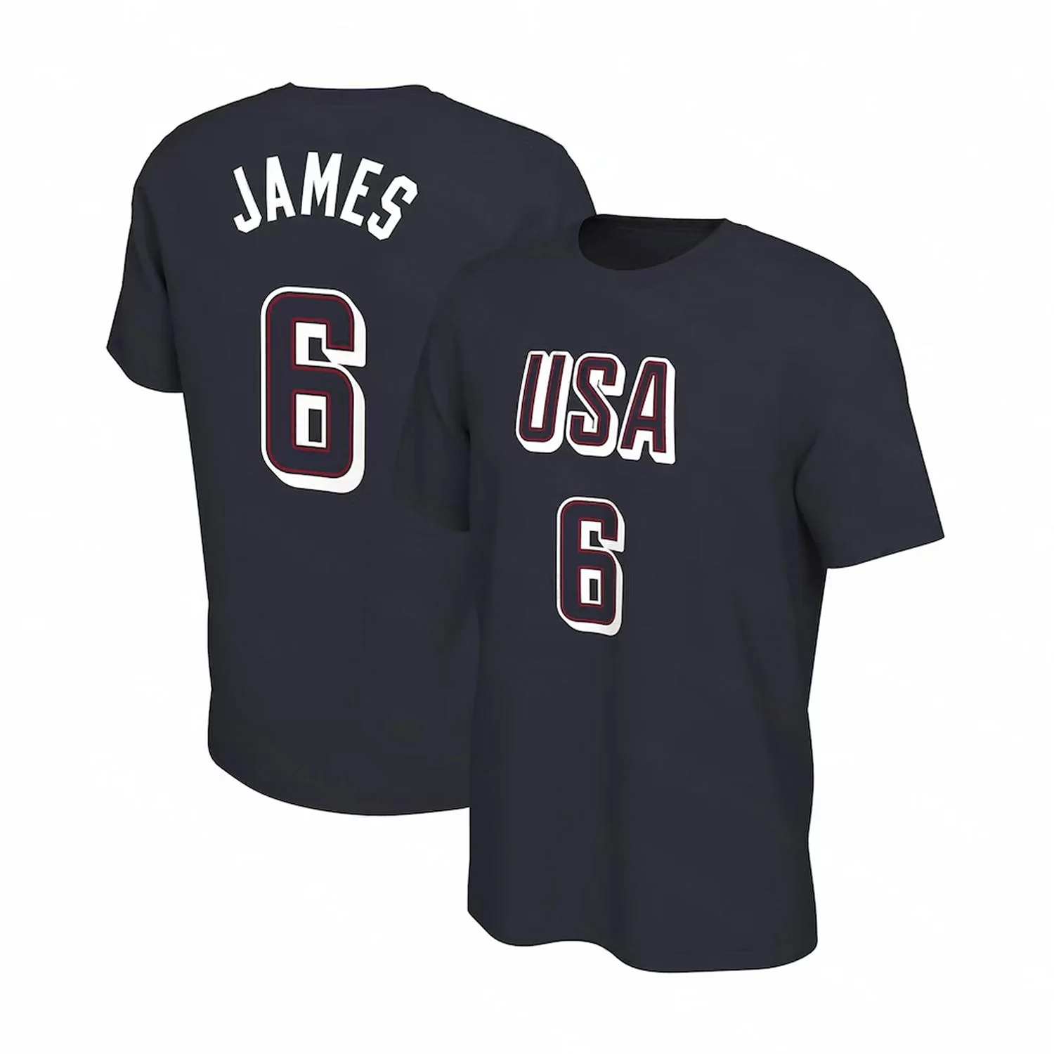 Olympic Games Paris 2024 Jayson Tatum USA Basketball Number T-Shirt logo Quick drying printed shirt #10 Shirt-Black KidsAdults