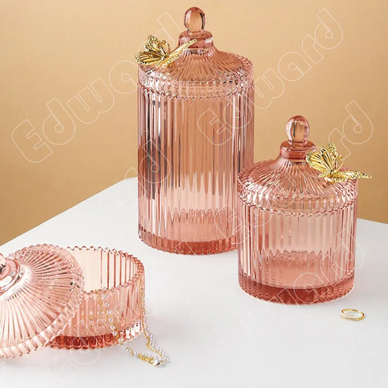 Jug Candy Jars Modern Style Glass Bottle Decor Storage Jar Jewelry Box Crystal Sugar Jar European Style Storage Jar Jug Jars