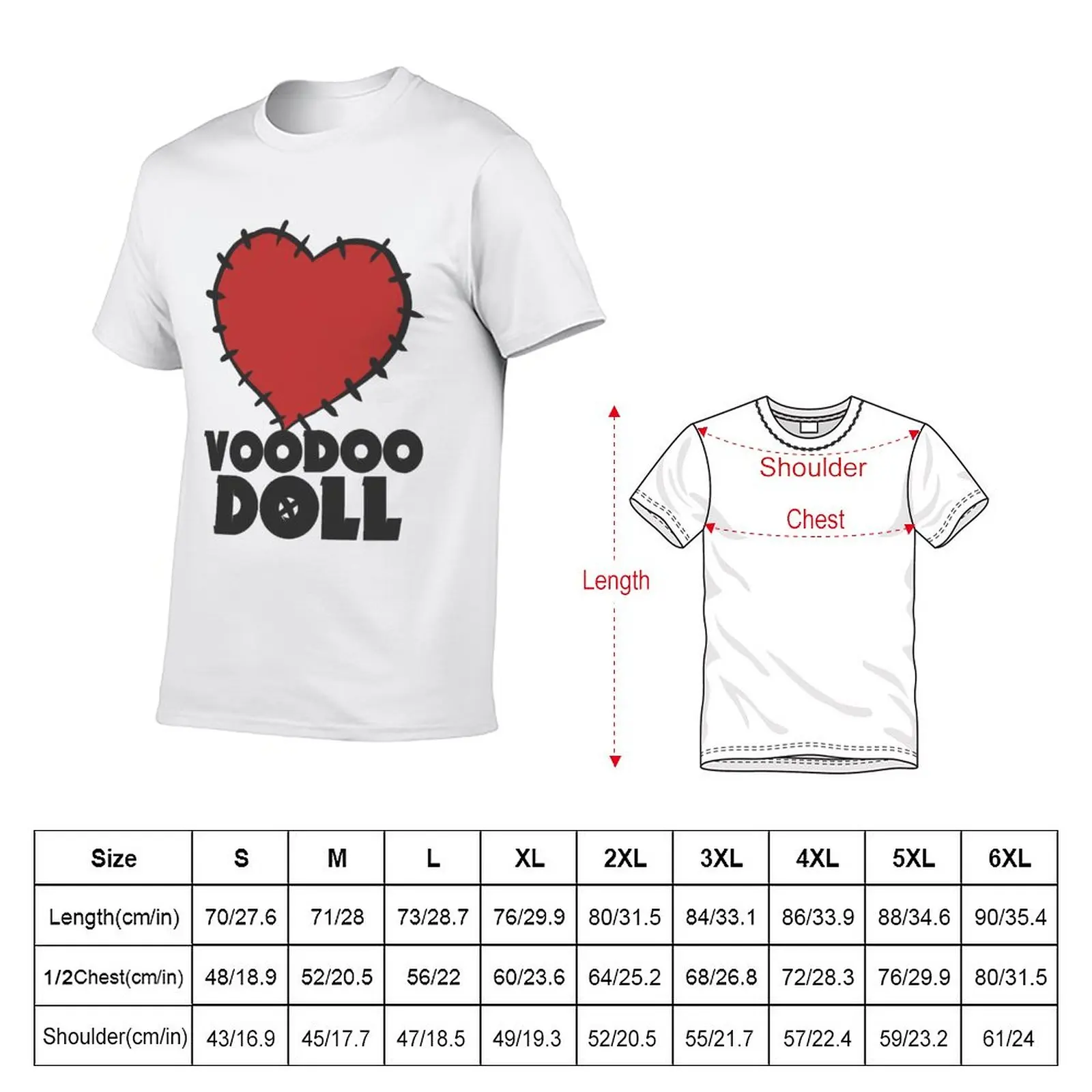 New Alluring Magic Dummy Human Danger Vixx Voodoo Doll Heart pop T-Shirt quick-drying t-shirt mens clothes