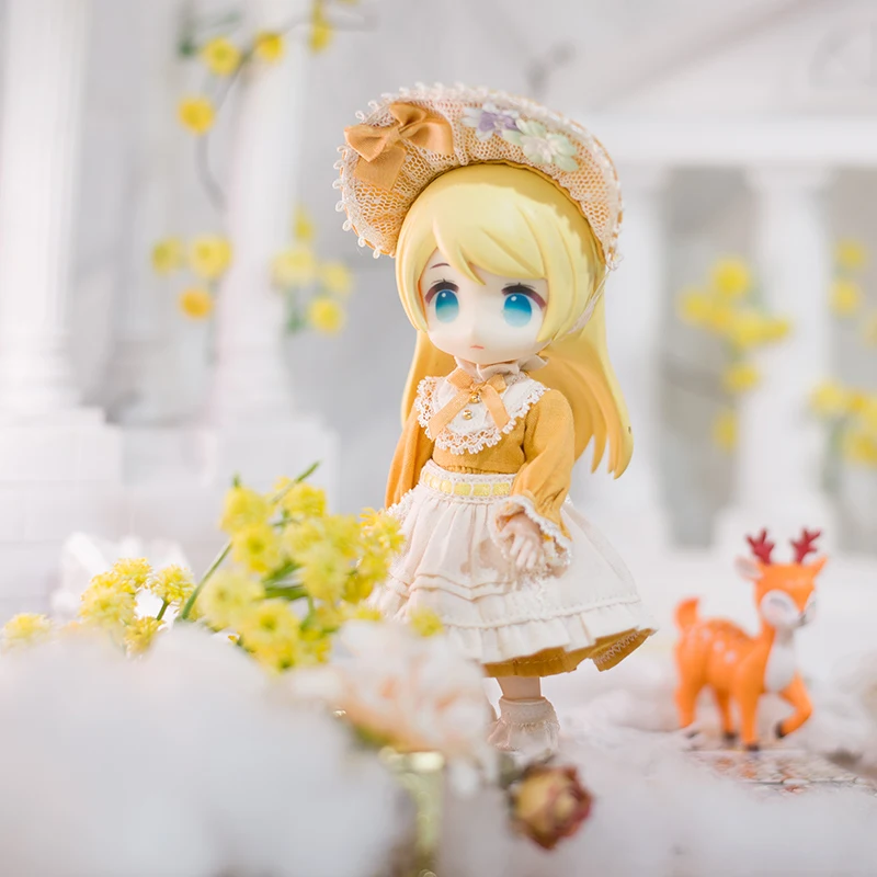 Ob11 Doll Flower Fairy Dress Set Doll European Style Maid Outfit For P9 P10 Ob11,Obitsu11,Molly, Gsc, Ymy, 1/12bjd Dolls