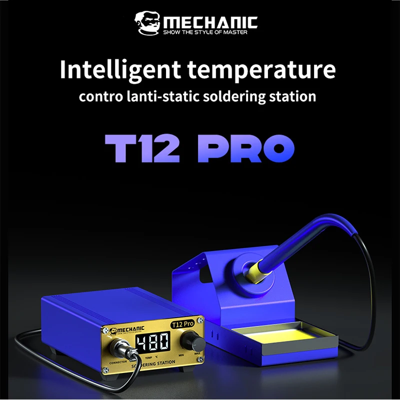 MECHANIC T12 Pro Welding Station with Digital Display T12 Series Solder Iron Tips for Mobile Phone Electronics Repair Soldering